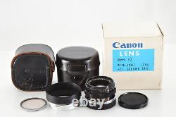 Hood MINT Box Canon 35mm f/2 MF Lens LTM L39 Leica Screw Mount Case From JAPAN