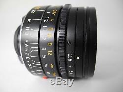 LEICA 28MM/2.8 4th VERSION M MOUNT PERFECT BARREL SMOOTH FOCUS AND APERTURE READ