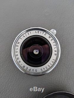 Leica 21mm Super-Angulon 14/21 (M-mount) + rear cap + hood