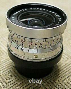 Leica 21mm f/3.4 Super-Angulon M-Mount Lens, Chrome, Leitz Wetzlar, Germany