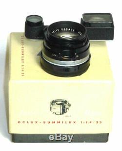 Leica 35/1,4 Summilux RF M mount black paint Withinfinity lock, box, hood, caps RARE