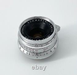 Leica 35mm F2.8 Summaron Screw Mount or M Plus Rare Finder and Hood Excellent