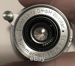 Leica 35mm f3.5 Summaron M39 screw mount exceptional condition Wow