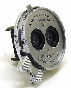 Leica 3.3cm 33mm f/3.5 Stemar stereo lens set OIRZO LTM SM screw mount Leitz
