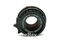 Leica 40mm f2 Summicron-C Rangefinder M Mount Lens #28994