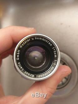 Leica 50mm (5CM) F/2 DR Summicron M Mount Lens for parts