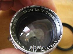 Leica 50mm Summarit f/1.5 Lens in Leica Screw Mount M39 L39 LTM EXC++