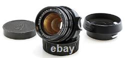 Leica 50mm f2 Summicron-M Version IV Black M Mount Lens with Case