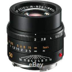Leica 50mm f/2 APO Summicron M Mount ASPH Lens (Black) Apochromatic