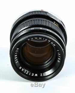 Leica 50mm f/2 Summicron Rigid M Mount Lens, Black 39