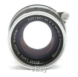 Leica 5cm f2 Summicron Collapsible M39 Screw Mount Lens #30451