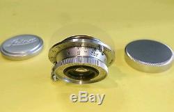 Leica Elmar 3.5cm 35mm f3.5 chrome LTM39 screw mount A36