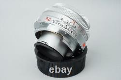 Leica Elmar-M 50mm f/2.8 f2.8 E39 Lens, Silver, with Hood & Case For Leica M Mount
