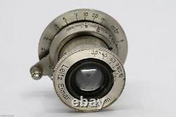 Leica Leitz 50mm Elmar F3.5 Screw Mount Ltm Nickel Lens No Serial