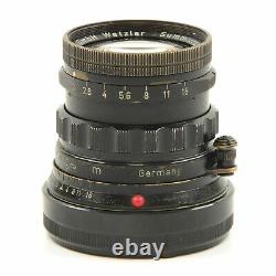Leica Leitz 50mm F2 Summicron Black Paint Brass Mount Extremely Rare 11117 #3645