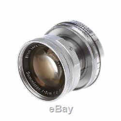 Leica Leitz 5cm F2 Summicron Collapsible Screw Mount 50mm Chrome LTM Lens SOOIC