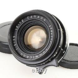 Leica Leitz Canada Summicron-M 35mm f2 E39 v2 M Mount Lens EX+++
