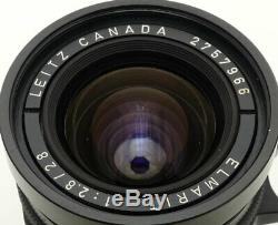 Leica Leitz Elmarit 28mm F2.8 Canada Lens. Hood For Leica M Mount