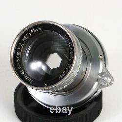 Leica Leitz Summar 5cm 50mm f2 LTM L39 Screw Mount Lens #9366