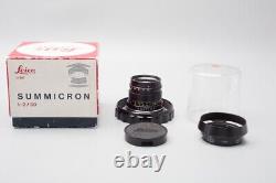 Leica Leitz Summicron 50mm f/2 Lens 11817, Ver II 2, Black, For M Mount, Yr 1969