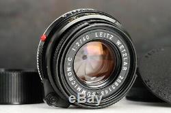 Leica Leitz Summicron C 40mm f2 M Mount Lens with Hood MINT