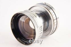 Leica Leitz Summitar 5cm 50mm f/2 Collapsible Lens w Cap & Case M39 Mount V13