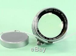 Leica Lens Summarit 1.5/5 cm, #999407, Screw Mount, Both Lens Covers