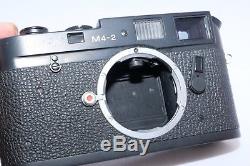 Leica M4-2 black chrome camera. CLA'd! Leica M-mount lenses. Boxed