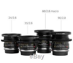 Leica R Duclos 4-Lens CineSet 24/35/60/90 F2.8 Elmarit Mid-80s in EOS/EF Mount