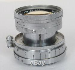 Leica SUMMICRON 50mm f/2 Collapsible LTM Screw Mount Lens RADIOACTIVE Leitz