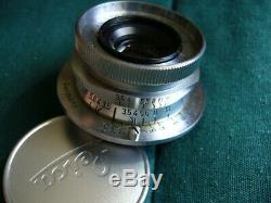 Leica Summaron 35mm F3.5 35/3.5 LTM L39 Screw Mount Lens w Caps Nice, Exc+