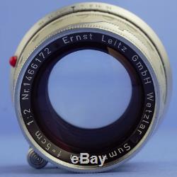 Leica Summicron 50mm F2 Rigid Lens M Mount