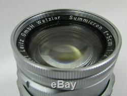 Leica Summicron 50mm f/2 Rigid Type 2 Lens LCA'd Vintage Tested M Mount