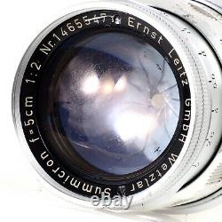 Leica Summicron 5cm 50mm f2 Rigid M Mount Lens Please Read Description