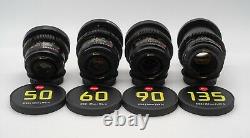Leica Summicron-R 1977ish 19/24/28/35/50/60/90/135 8 lens Set EF mount cinevised
