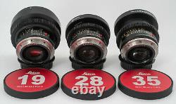 Leica Summicron-R 1980ish 19/28/35/50/90/135 6 lens Set EF mount cinevised
