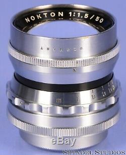 Leica Vintage Voigtlander 50mm Nokton F1.5 Ltm Screw Mount Lens +caps Rare