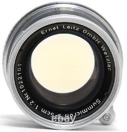 Leitz 2/5cm Summicron Yellow coating a very clean for Leica screw mount
