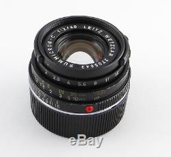 Leitz Wetzlar SUMMICRON-C 12/40 Leica M-Bajonett Lens 40mm f/2.0 M-Mount