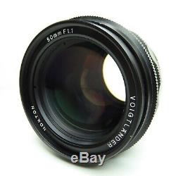 MINT Voigtlander 50mm F/1.1 Aspherical Leica M Mount Fast Prime Lens