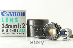 MINT in Box + Finder Canon 35mm f/2 Leica Screw Mount L39 LTM MF Lens JAPAN