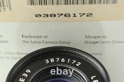 MINT in Box + Hood Leica ELMAR M 50mm F/2.8 Black E39 M Mount Lens From JAPAN