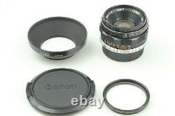 MINT withHood Canon 35mm F2 Lens L39 LTM Leica Screw Mount From Japan #935