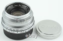 MINT with Caps? Canon 35mm f2.8 LTM L39 MF Wide Leica Screw Mount Lens From JAPAN