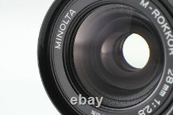 (MINT with Caps) MINOLTA M ROKKOR 28mm F/2.8 Lens for CL CLE Leica M mount JAPAN