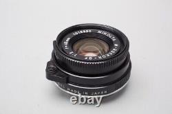 Minolta M-Rokkor-QF 40mm f/2 F2 Lens, Black, For Leica M Mount 40/2