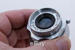 Minolta Super-Rokkor 45mm f2.8 normal lens for Leica screw mount E39x1. Sony a7R