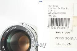 Mint in Box Carl Zeiss C Sonnar T 50mm f1.5 ZM Leica M Mount Lens From Japan