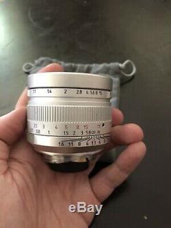 Mint silver 7artisans 50mm F1.1 Manual Focus Lens Leica M Mount