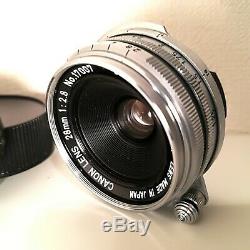 NEAR MINT /SUPER CLEAN /TestedOK Canon M39 L39 LTM Leica Screw Mount 28mm f2.8